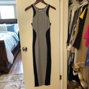 Torn by Ronny Kobo striped sheath dress